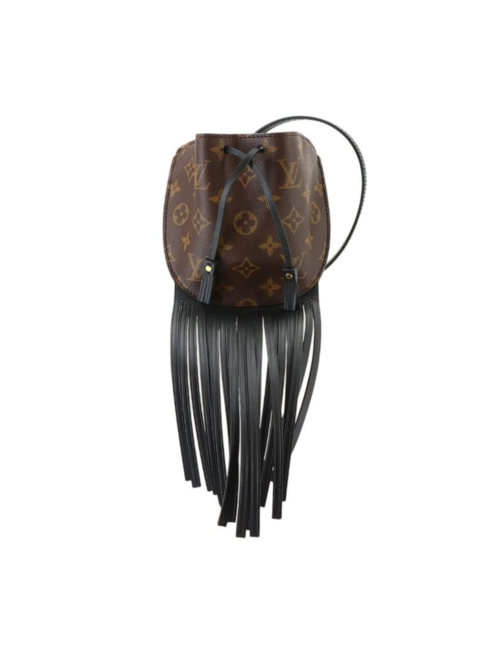 Louis Vuitton Monogram Fringe Noe Mini Shoulder Bag Leather Brown
